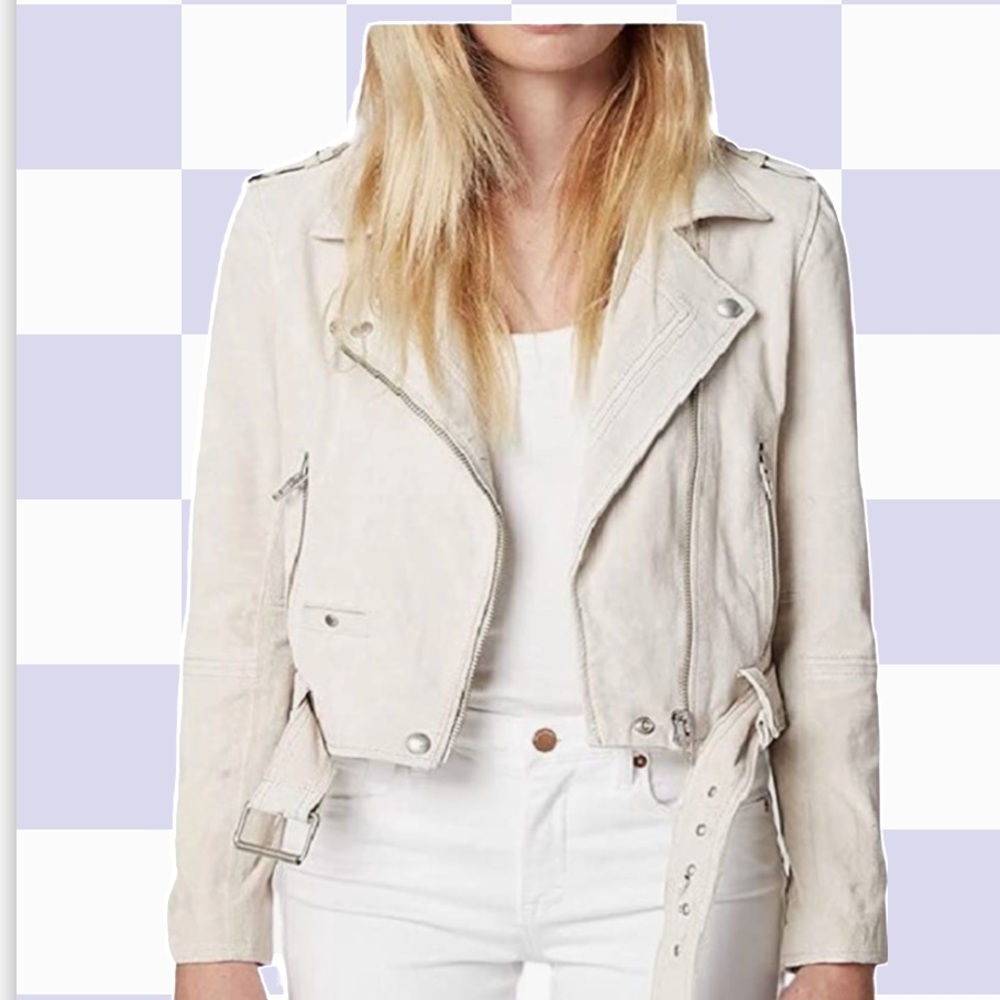 Blank NYC brand new with tags adorable leather jacket with cute buckle detail
